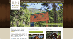 Desktop Screenshot of cedarhousechalets.com